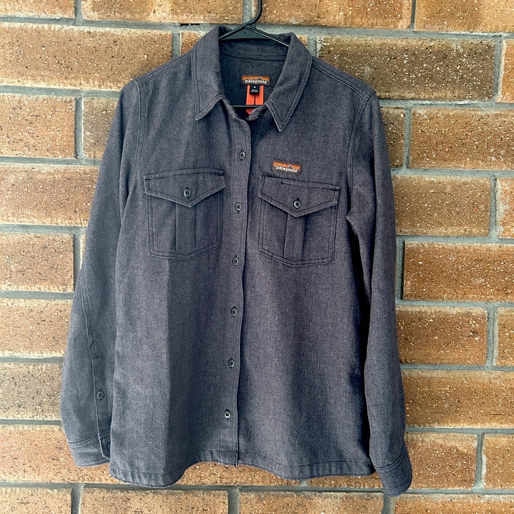Patagonia Womens Long-Sleeve Midweight Fjord OverShirt / Shacket - Graphite